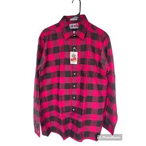 NWT Men’s Arrow Sport buffalo plaid‎ button down flannel shirt